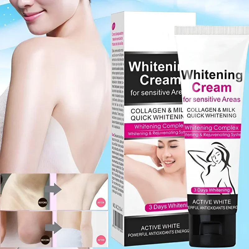 Creme clareador de áreas delicadas axilas, joelhos, coxas e partes  íntimas.