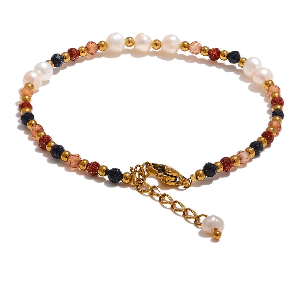 Pulseira de pedra natural Bling
