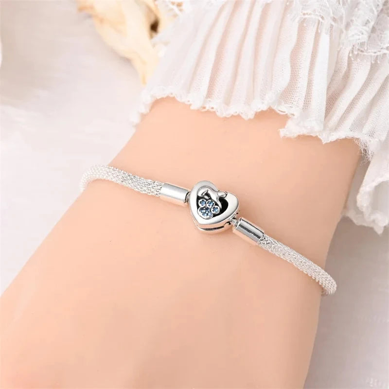 Pulseira Original 17-20CM Prata 925: Brilhe com o Encanto das Estrelas e a Delicadeza dos Detalhes